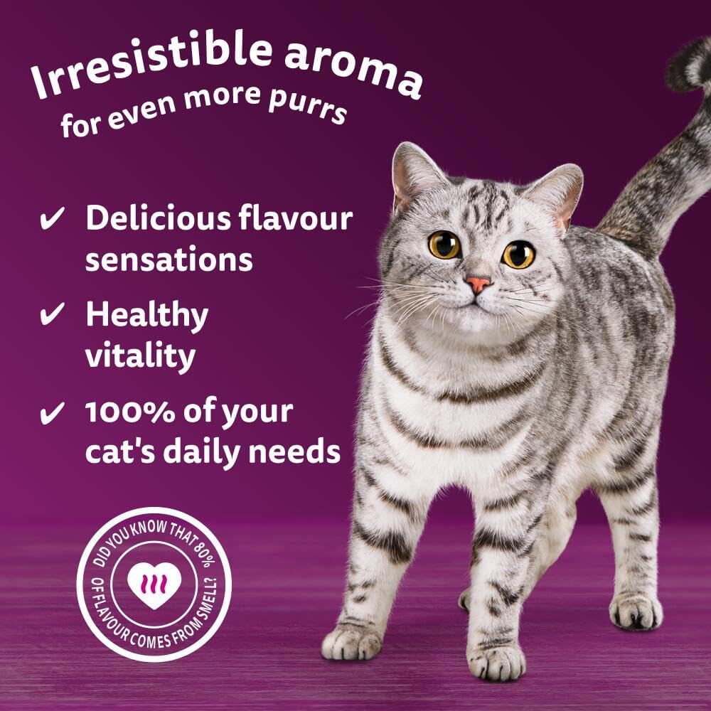 Whiskas Pouches 1+ Adult Cat Aromatic Selection Purrfect Poultry In Gravy 12X85G