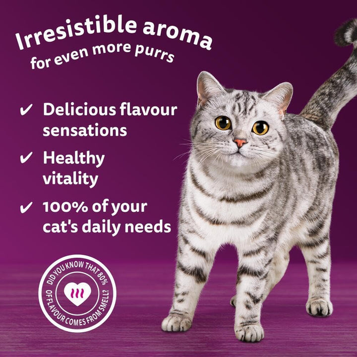 Whiskas Pouches 1+ Adult Cat Aromatic Selection Purrfect Poultry In Gravy 12X85G