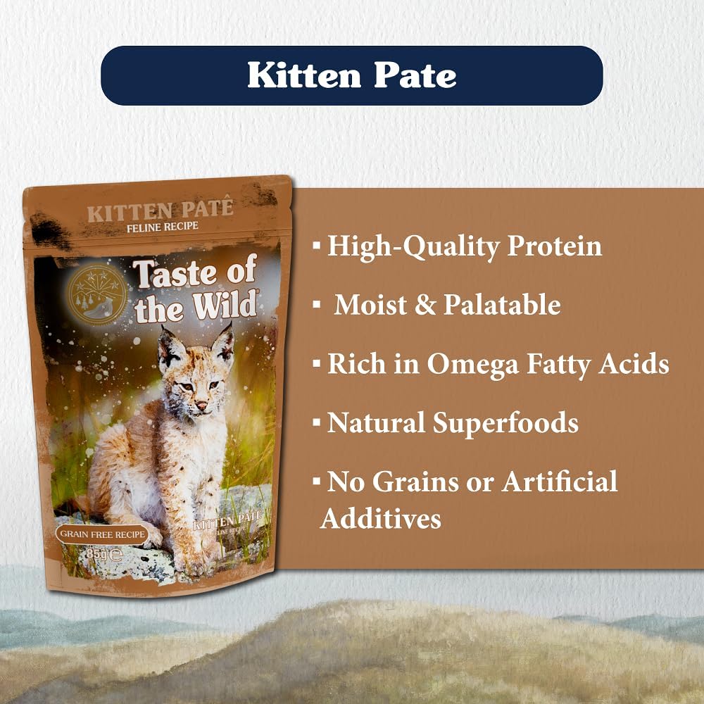 Taste Of The Wild Kitten Pate Wet Cat Pouch 12x85g
