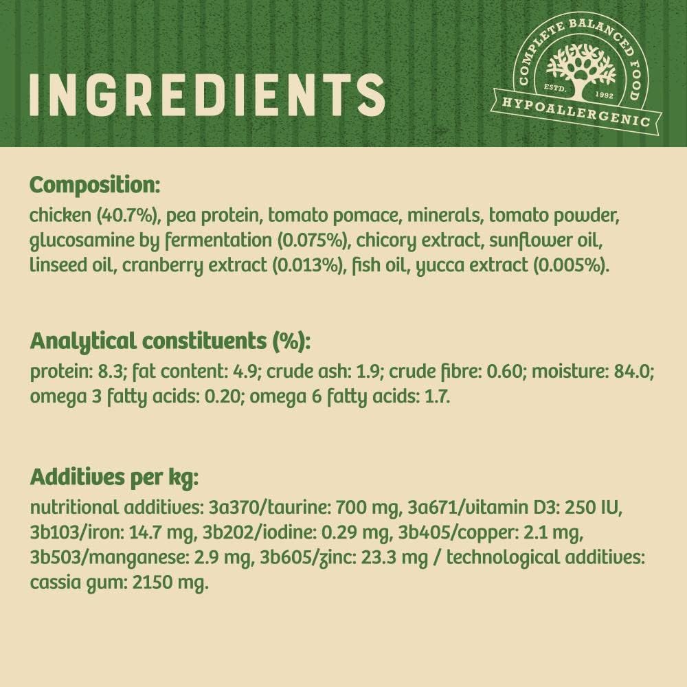 James Wellbeloved Grain Free Senior Cat Wet Food Pouch Chicken in Jelly 12x85g