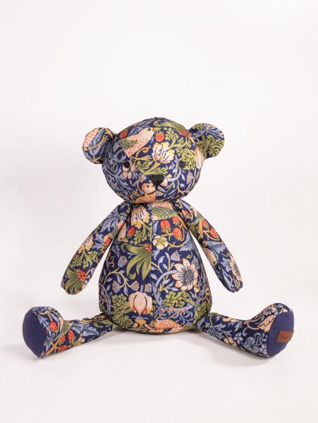 William Morris Strawberry Thief Bear Dog Toy