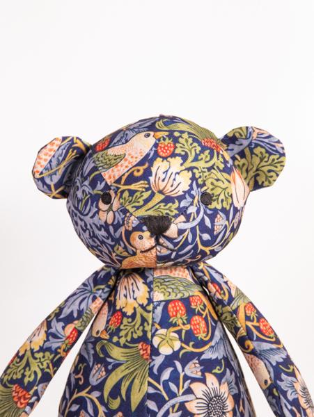 William Morris Strawberry Thief Bear Dog Toy