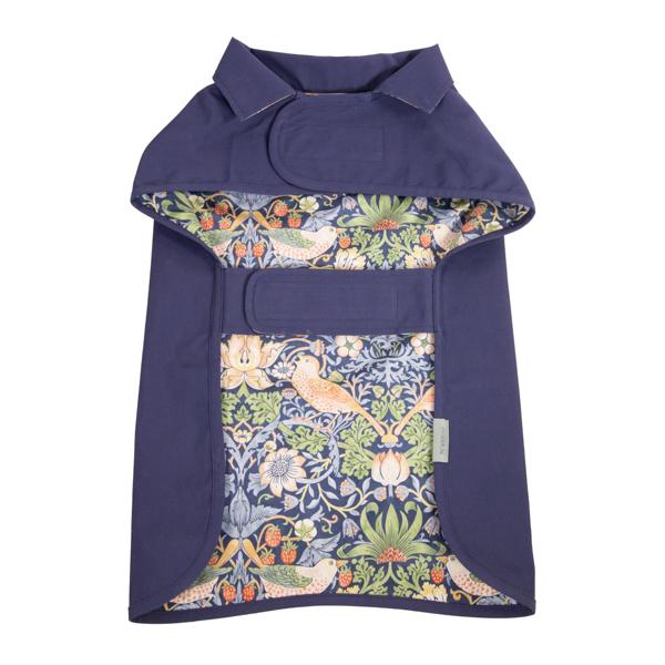 William Morris Strawberry Thief Reversible Dog Coat