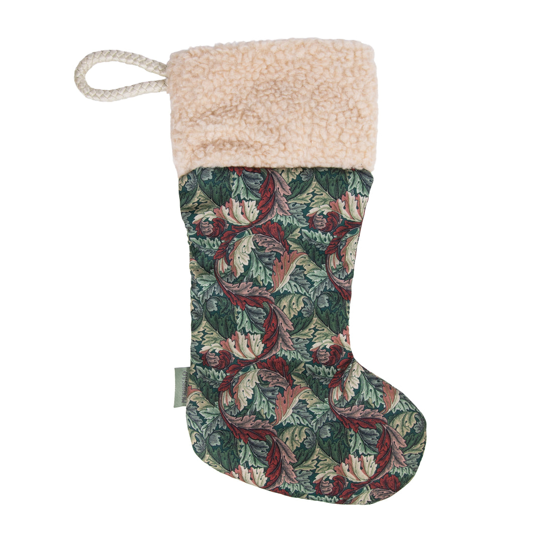 William Morris Acanthus Print Christmas Stocking Toy