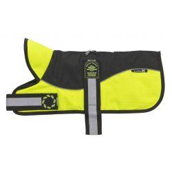 Animate Reflective Black/Hi-Viz Padded Harness Coat 16" (41cm) 16"