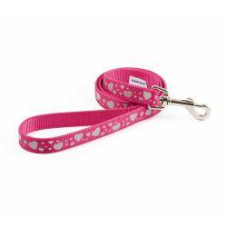 Ancol Fashion Lead Pink Hearts 1m