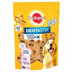PEDIGREE Dentastix Chewy Chunx Maxi Dog Treat Chicken Flavour, 68g X 5