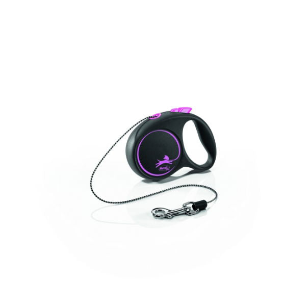 Flexi Black Design Cord Xs Pink 3m 1-8kg