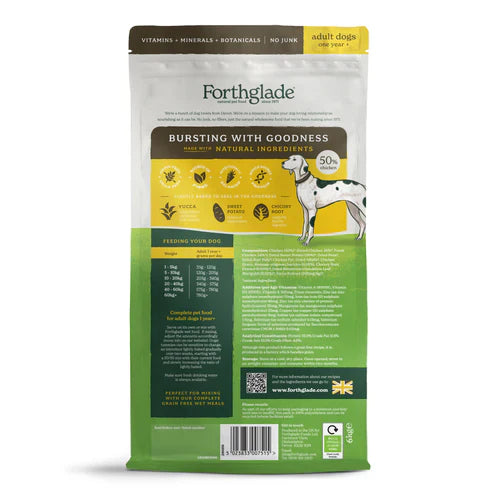 Forthglade Chicken Lightly Baked Natural Dry Dog Food, 2kg