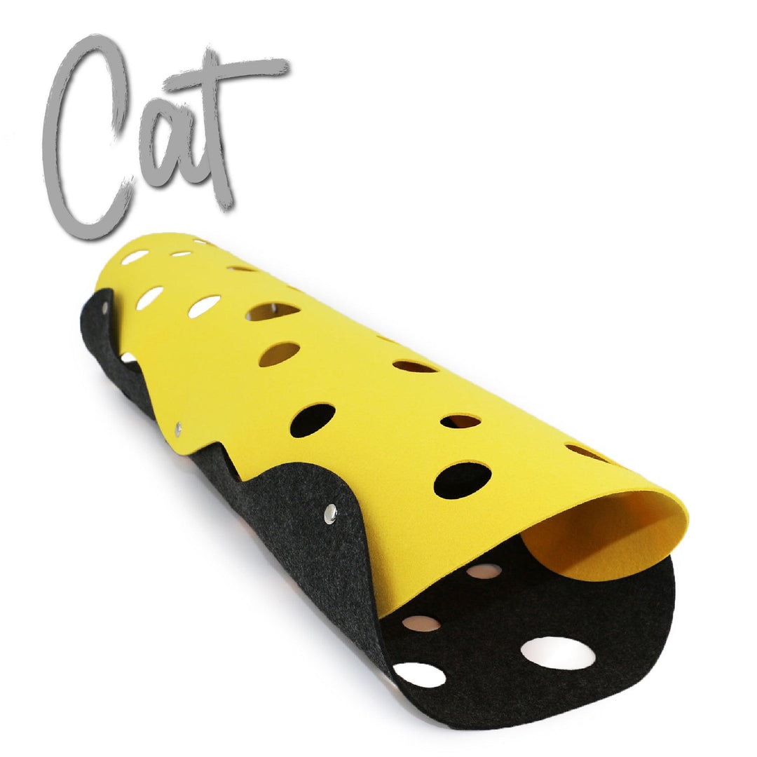 Ancol Cat Tunnel Mustard & Grey