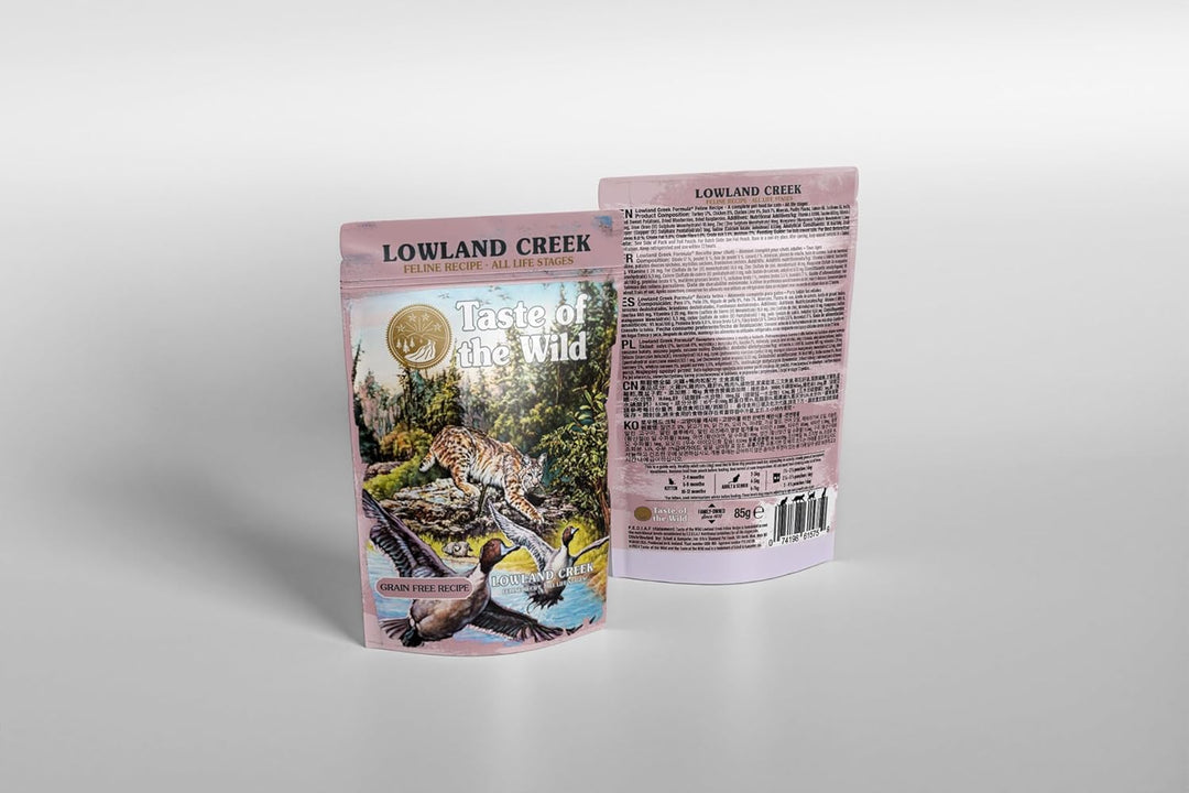 Taste Of The Wild Lowland Creek Chunks and Gravy Cat Pouch 12x85g