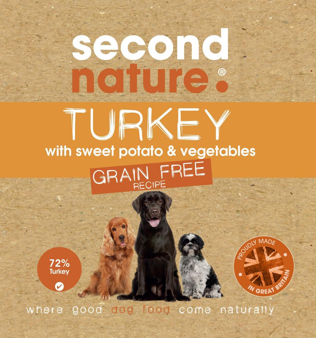 Second Nature Grain Free Tin Turkey & Sweet Potato with Vegetables 12x395g