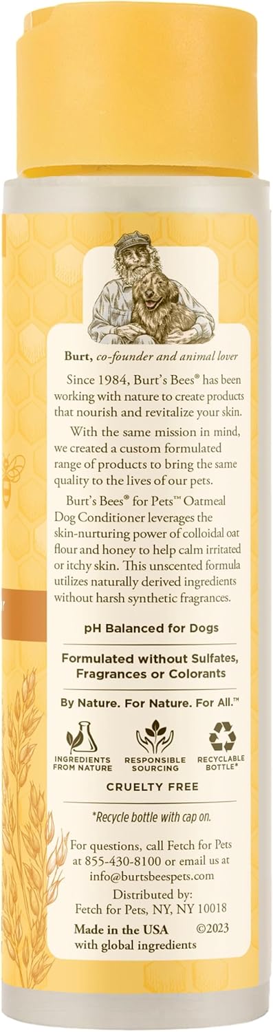Burt's Bees Oatmeal Dog Conditioner For Dogs 296ml