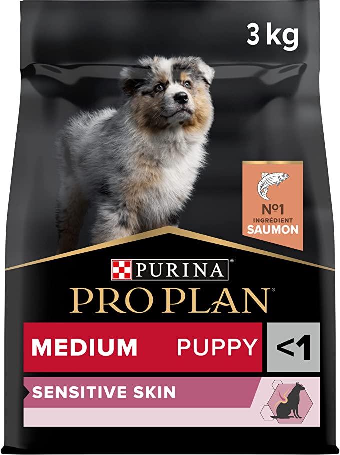 Pro Plan Dog Medium Puppy For Sensitive Skin With Optiderma Salmon Dry Food 3Kg