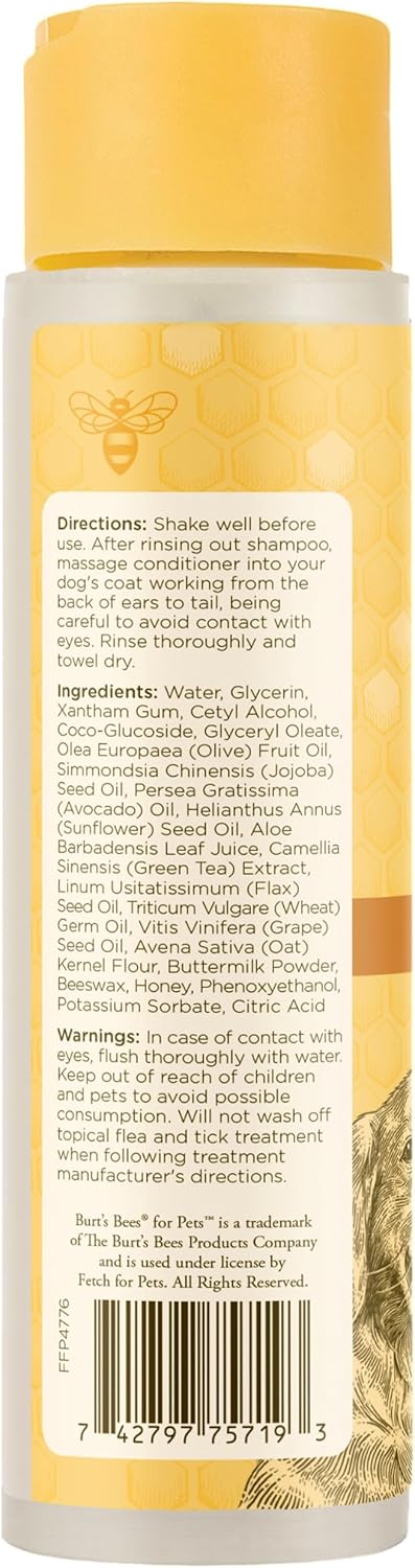 Burt's Bees Oatmeal Dog Conditioner For Dogs 296ml