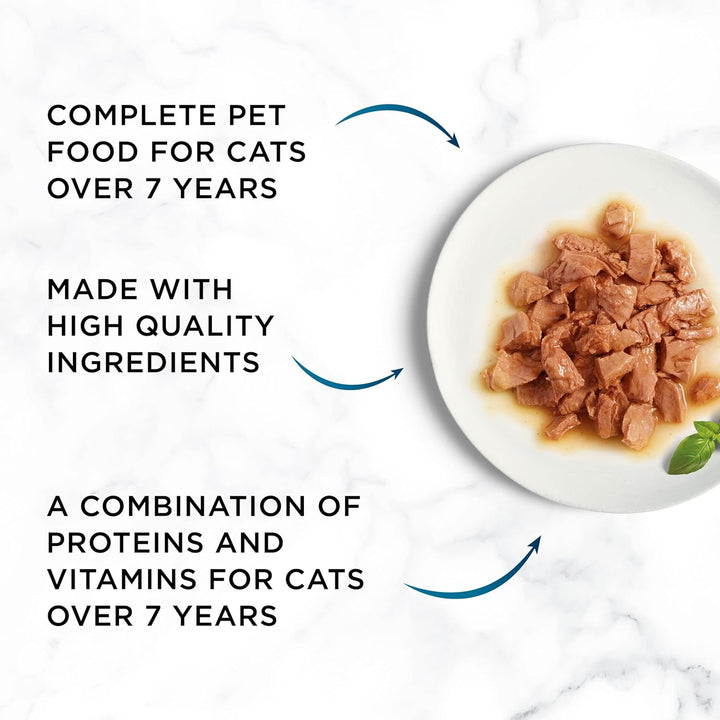 Gourmet Perle 7+ Senior Cats Mini Fillets In Gravy Chicken & Salmon 40pk