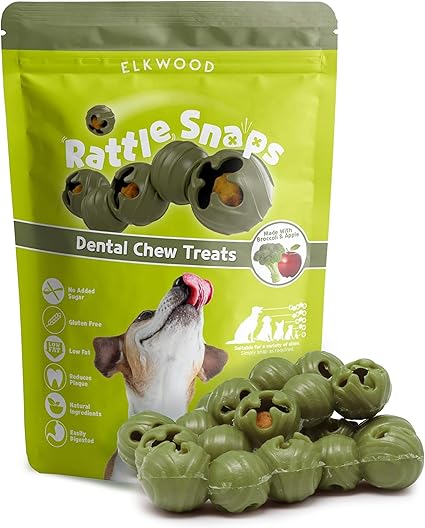 Elkwood Rattlesnaps Dental Broccoli & Apple Chicken 4PK 100g