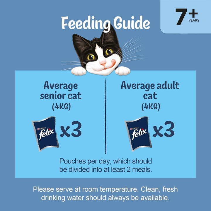 Felix Pouches 7+ Senior Cat Original Mixed Selection 12pk