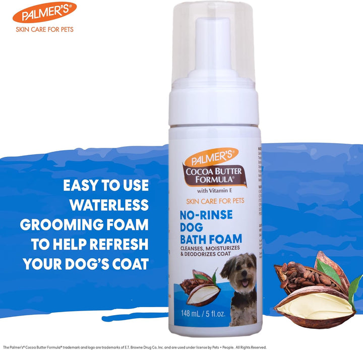 Palmer's For Pets Moisturizing No-Rinse Bath Foam With Cocoa Butter 148ml