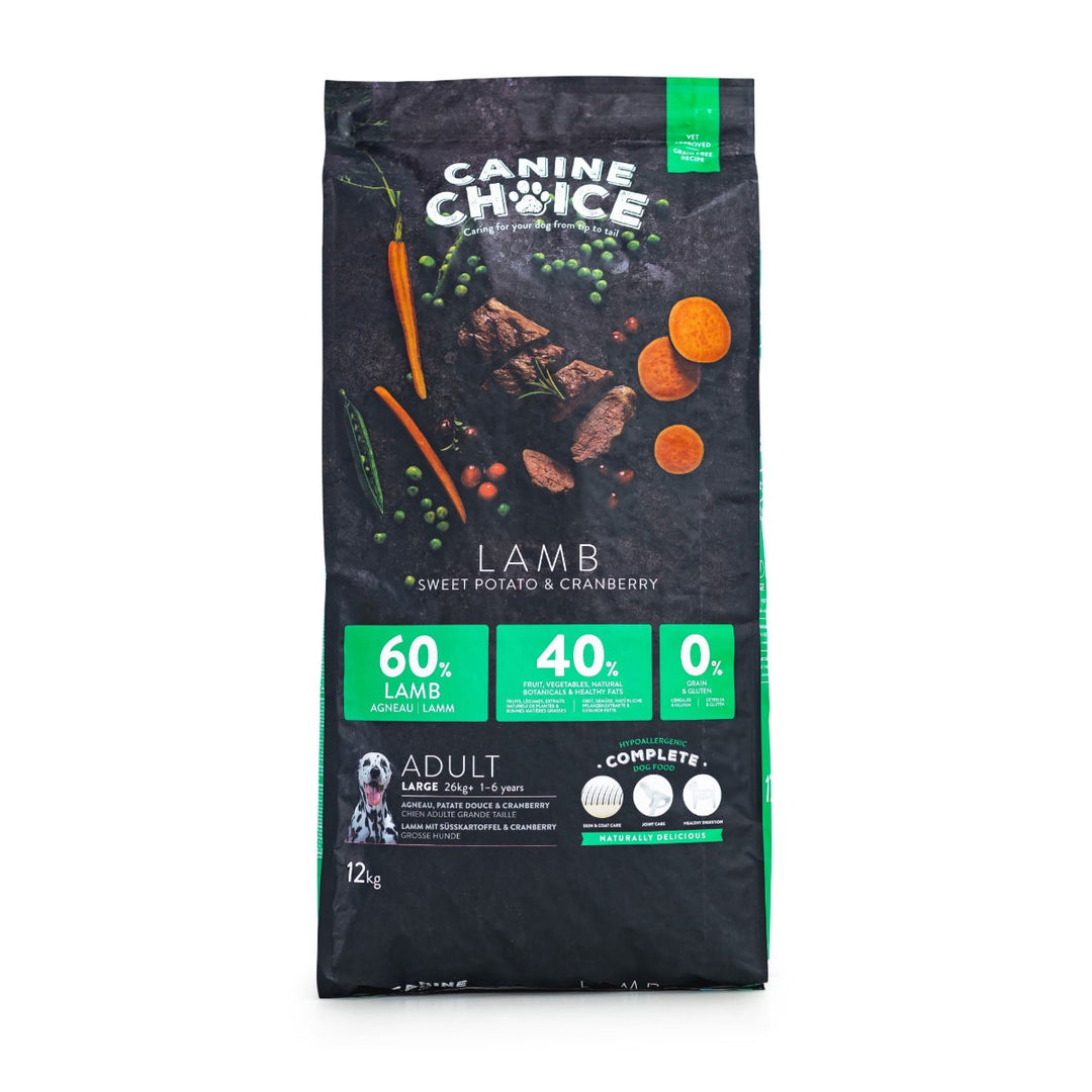 Canine Choice Super Premium Grain Free Large Adult Dry Lamb 12kg