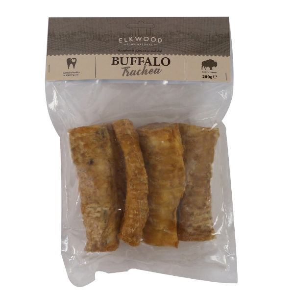 Elkwood 100% Natural Buffalo Trachea Dog Treat 200g