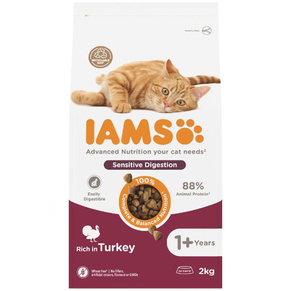 Iams Complete Adult Cat Sensitive Digestion Turkey 2Kg