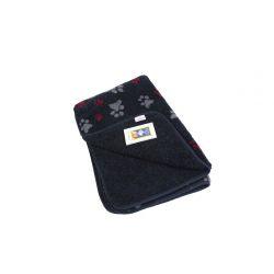 aniMate Blanket Navy Paw Small 1x29x24"