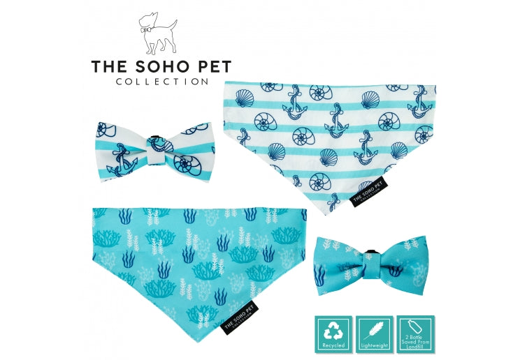 Ancol Soho Nautical/Coral Bandana Set