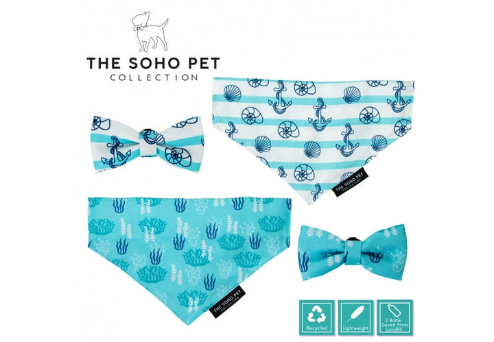 Ancol Soho Nautical/Coral Bandana Set