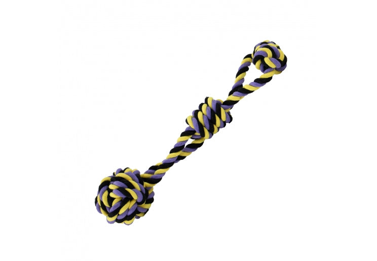 Ancol Playtime Tricoloured Jumbo Rope Ball Tug