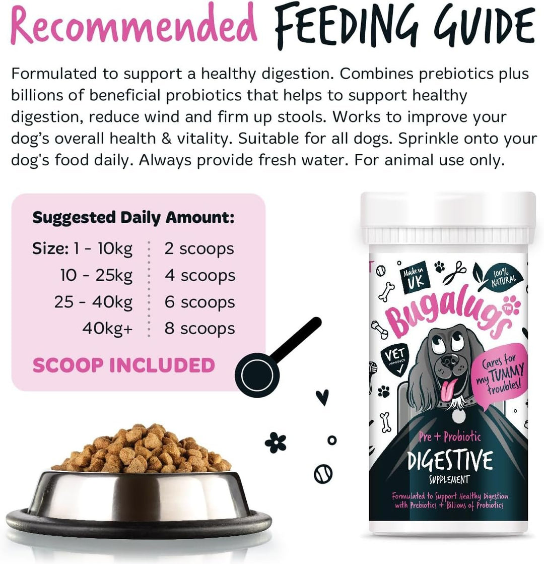 Bugalugs Pre & Probiotic Digestive Powder, 80g