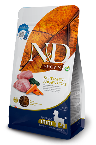 N&D Brown Dog Lamb Spirulina & Carrot Adult Mini 2kg