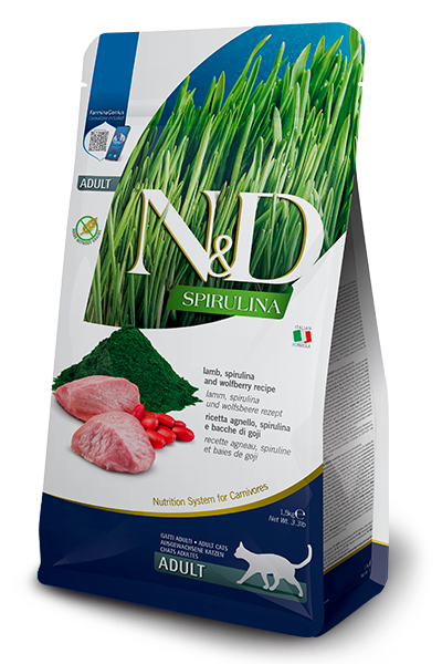 N&D Spirulina Lamb Cat Adult 1.5kg