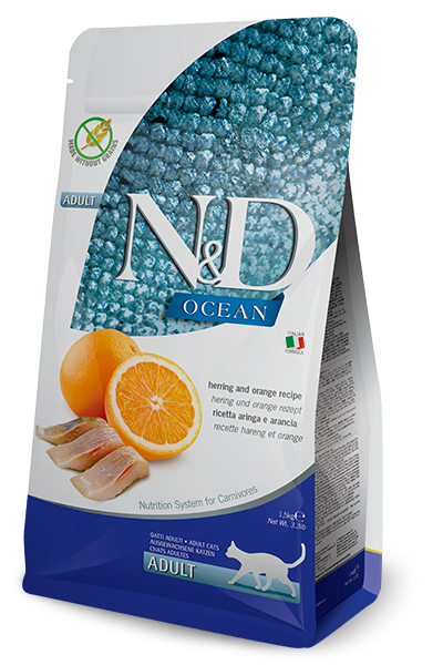 N&D Ocean Cat Herring & Orange Adult 1.5kg