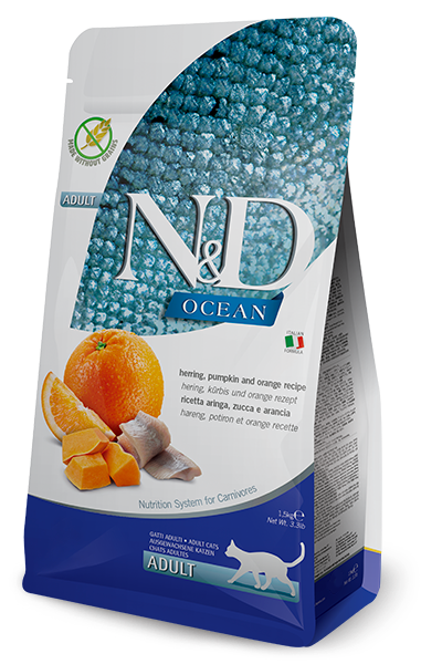 N&amp;D Ocean Cat Herring Pumpkin &amp; Orange Adult 1.5kg