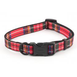 Ancol Adjustable Collar Tartan Red med 30-50cm