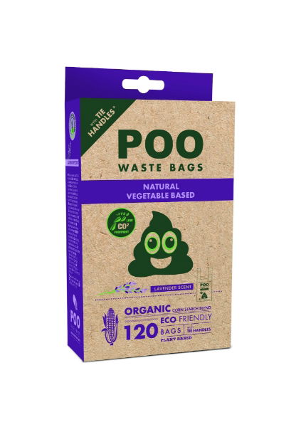 M-PETS Poo Easy Tie Handles Dog Waste Bags 120 Bags Lavender