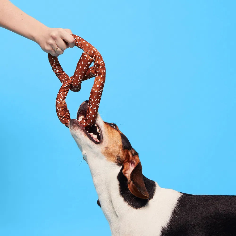 BARK Paulas Park Slope Pretzel Dog Toy
