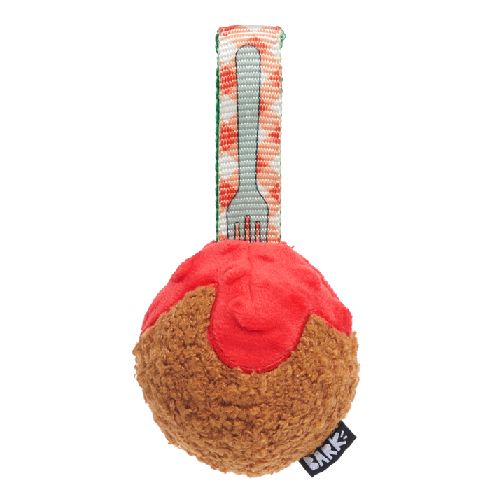 BARK A Squeaky Meat-A-Ball Dog Toy