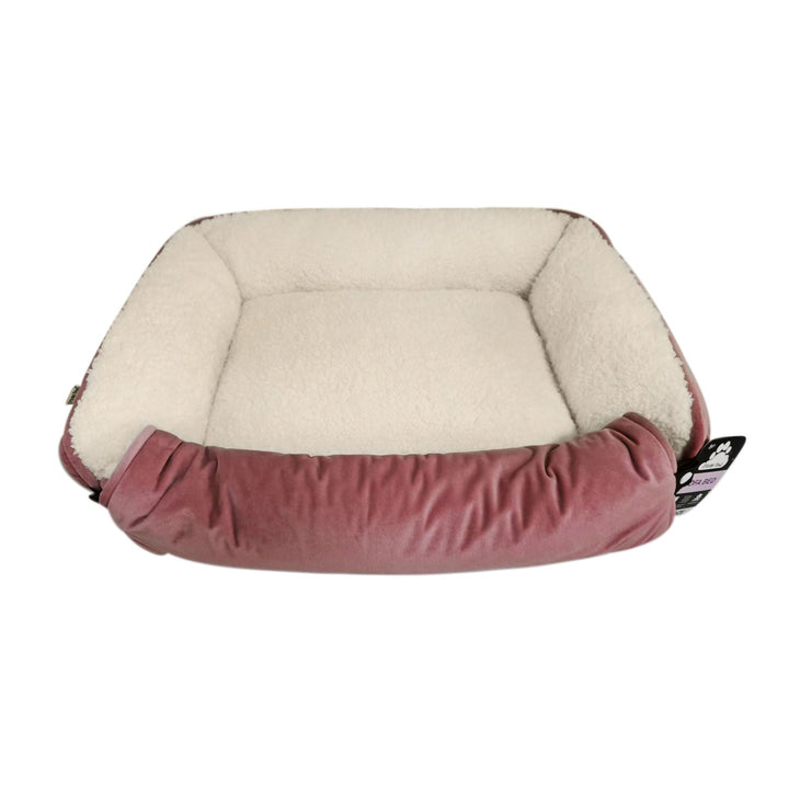 Dream Paws Velvet Dog Sofa Bed With Fold-Out Blanket