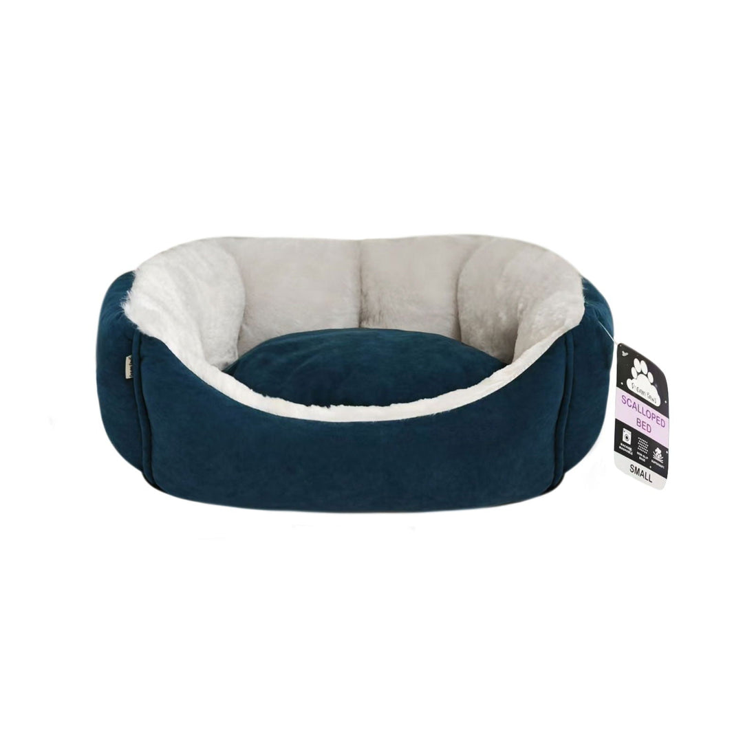Dream Paws Scalloped Bed – Blue