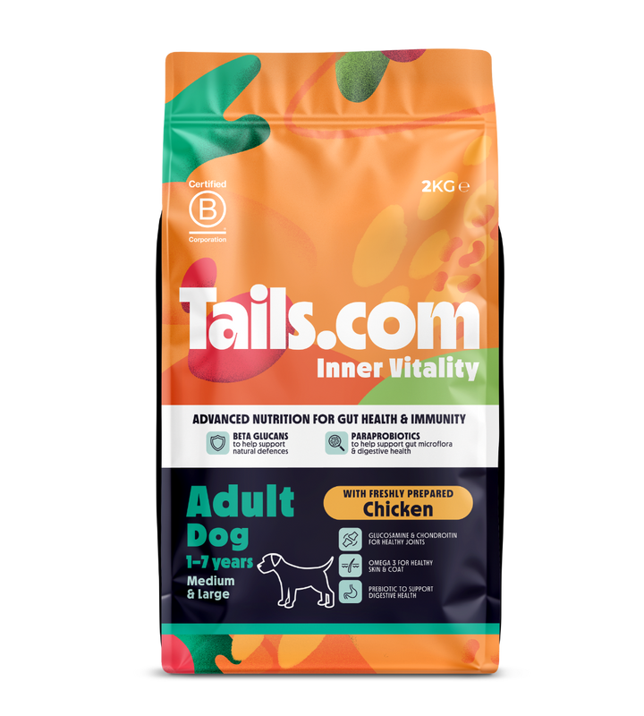 Tails Inner Vitality Medium &amp; Large Adult Chicken Dry Dog Food 2kg
