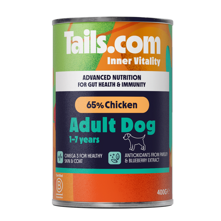 Tails Inner Vitality Dog Adult Chicken Can 400g