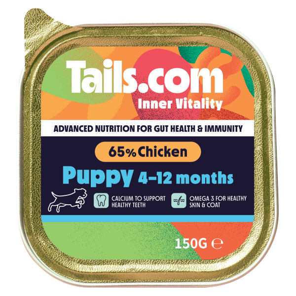 Tails Inner Vitality Dog Puppy Chicken Tray 150g