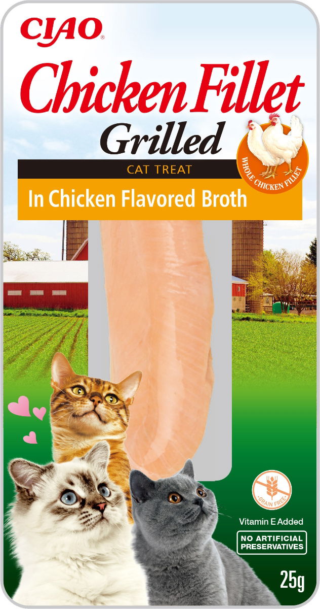 Churu Grilled Chicken In Chicken Flavoured Broth Cat Treat 25g