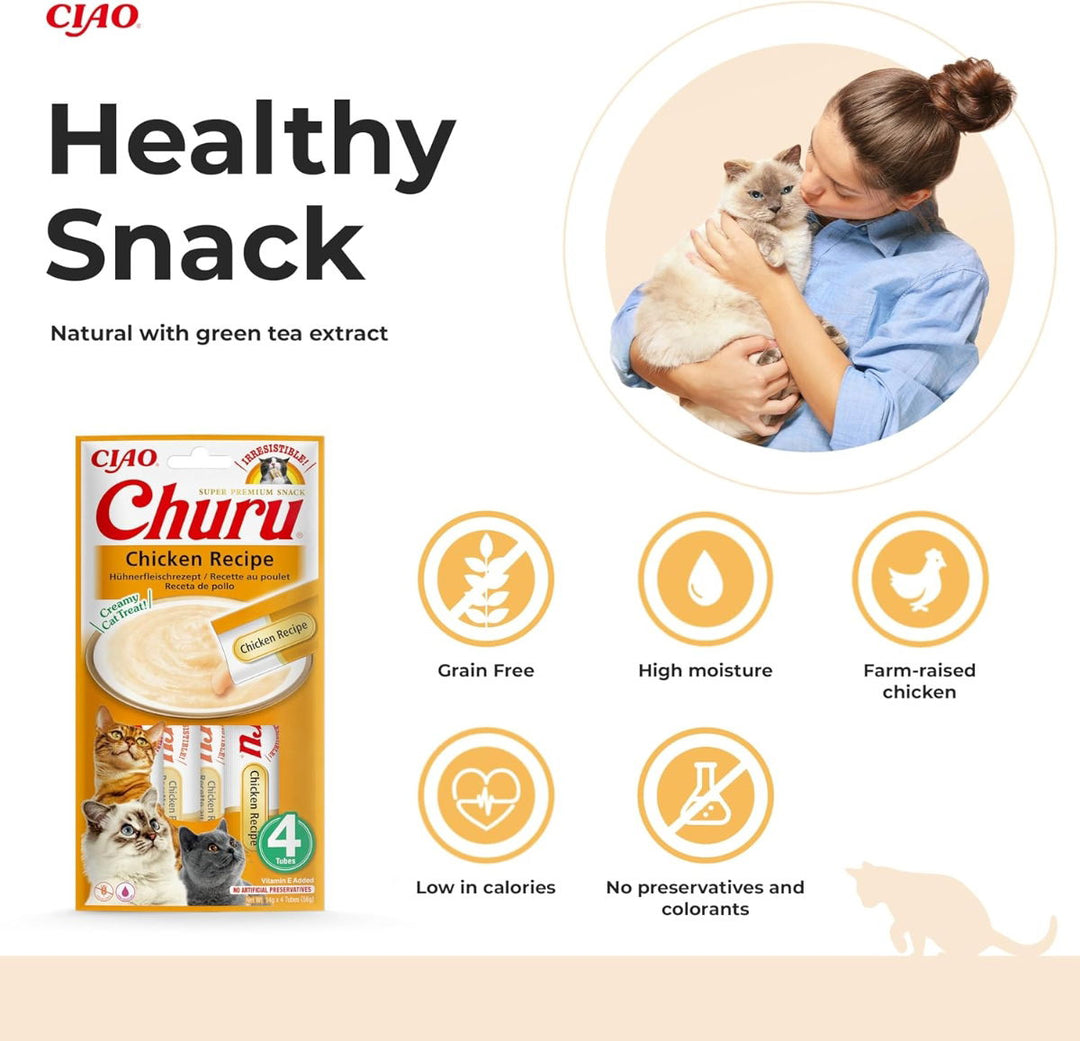 Churu Chicken Recipe Cat Treats 4x14g