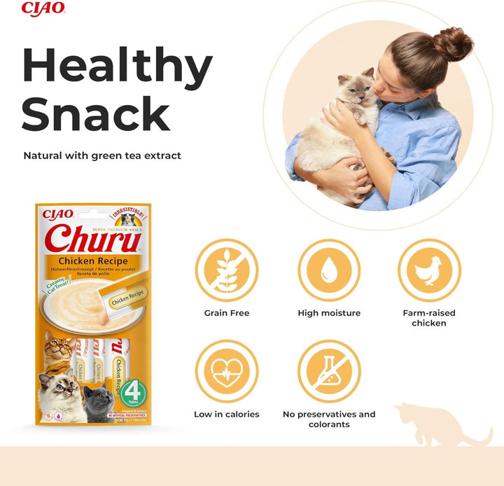 Churu Chicken Recipe Cat Treats 4x14g