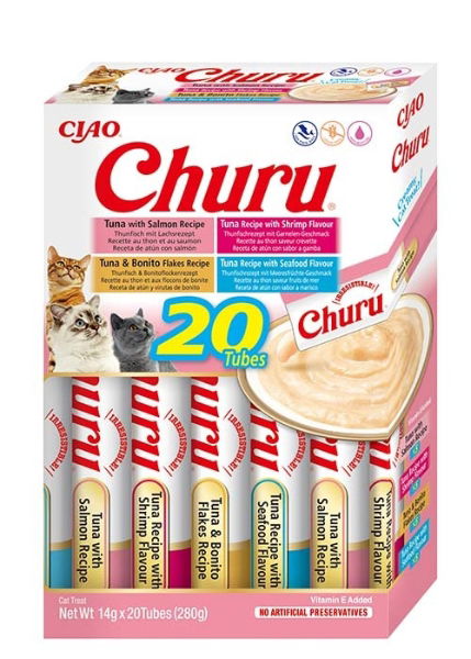 Churu Box Seafood Variety Cat Treats 20x14g