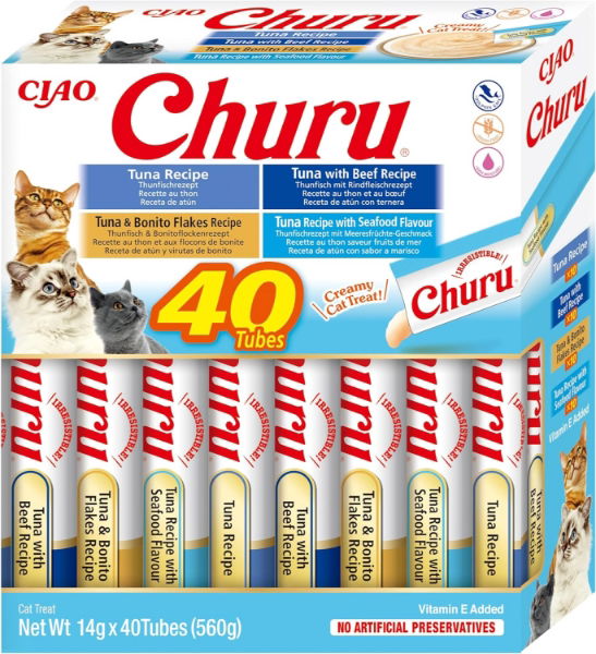 Churu Box Tuna Varieties Cat Treats 40x14g
