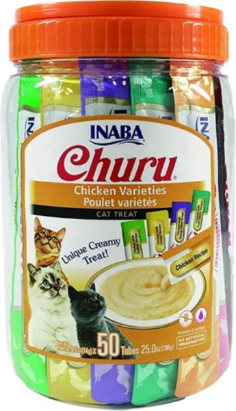 Churu Chicken Varieties Cat Treats 50x14g Tub